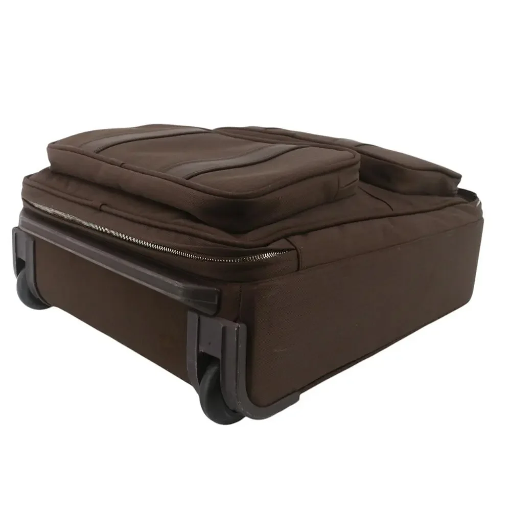 Hermes Vintage Suitcase Carry-On Acapulco Brown Rolling Bag Travel Luggage Rare